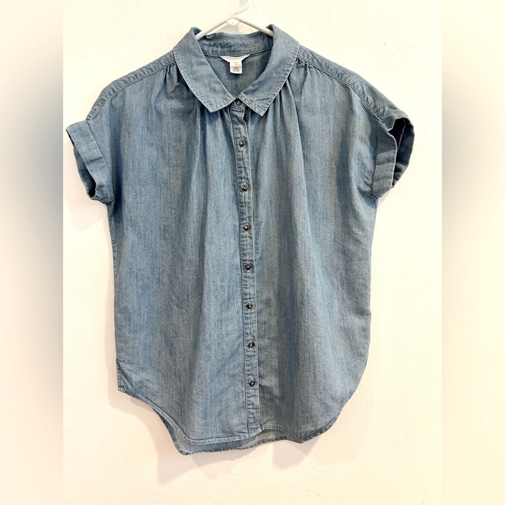 Caslon Blue Denim Blouse